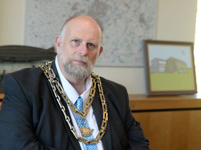 Mayor Tom Wootton was elected in 2023. Image: Bedford Borough Council.