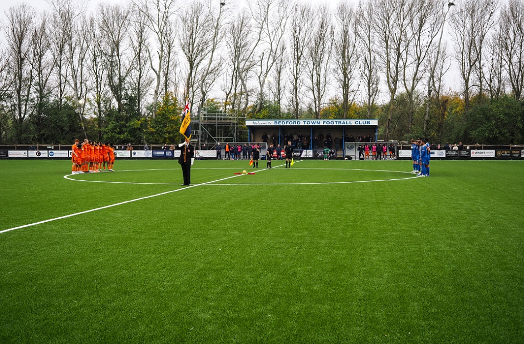 Remembrance Day before Bedford Town vs St Ives November 2024