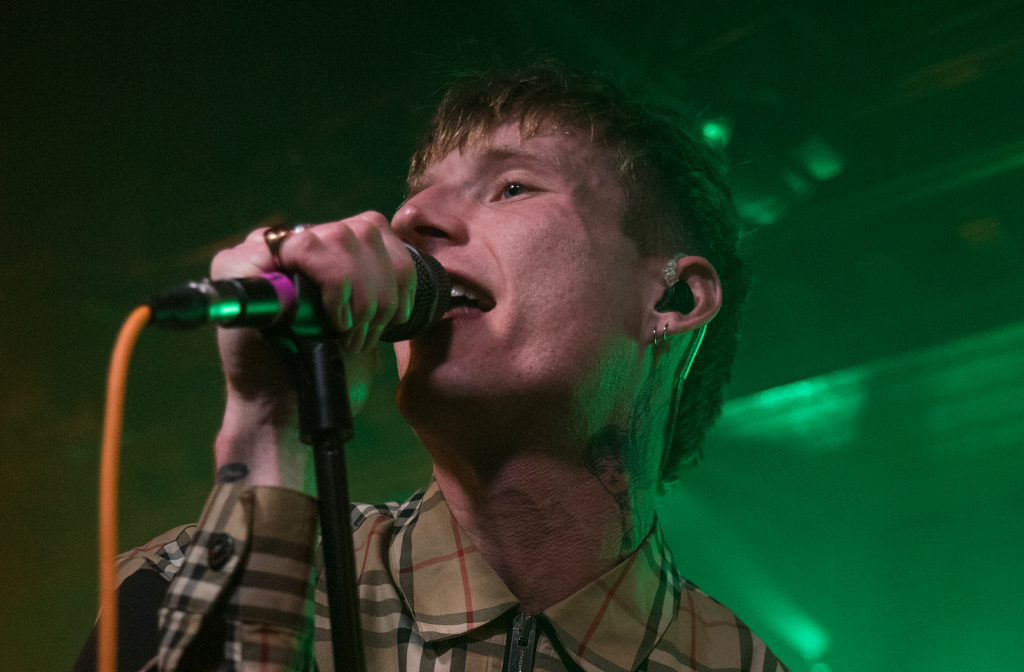 The lead singer of Adult DVD performing at Esquires in Bedford